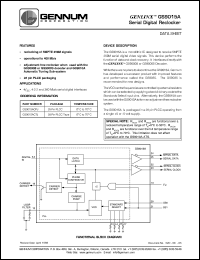 GS9015ACPJ datasheet: Serial digital reclocker GS9015ACPJ