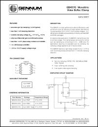 GB4570-CKA datasheet: Monolithic video buffer/clamp GB4570-CKA