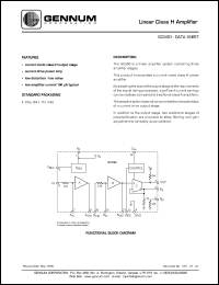 GC590 datasheet: Linear class H amplifier GC590