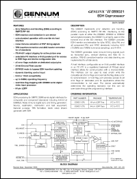 GS9021-CFU datasheet: GENLINX II EDH Coprocessor GS9021-CFU