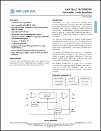 GS9024-CTB datasheet: GENLINX II automatic cable equalizer GS9024-CTB