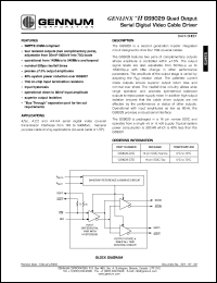 GS9029-CTD datasheet: GENLINX II, quad output serial digital video cable driver GS9029-CTD