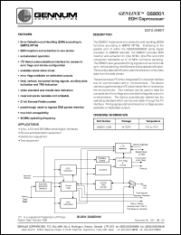 GS9001-CQM datasheet: GENLINX EDH coprocessor GS9001-CQM