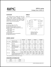 CF5741AA datasheet: Analog clock CMOS IC CF5741AA