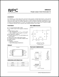 SM5050AV datasheet: Single-output clock generator IC SM5050AV