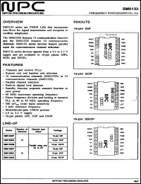 SM5133DM datasheet: Frequency synthesizer PLL IC SM5133DM
