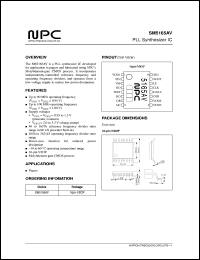 SM5165AV datasheet:  PLL synthesizer IC SM5165AV