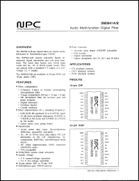 SM5841A datasheet: Audio multi-function digital filter SM5841A