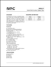 SM5841HS datasheet: Audio multi-function digital filter SM5841HS