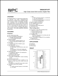 SM5842AP datasheet: High-class audio multi-function digital filter SM5842AP