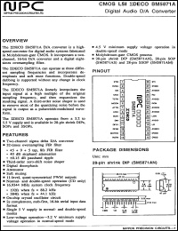 SM5871AN datasheet: Digital audio D/A converter SM5871AN