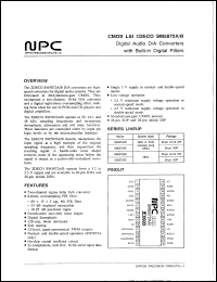 SM5872AN datasheet: Digital audio D/A converter with built-in digital filter, 256fs or 512fs selected SM5872AN