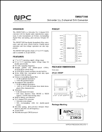 SM5877AM datasheet: 2-channel D/A converter SM5877AM