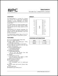 SM5878AM datasheet: 2-channel D/A converter SM5878AM