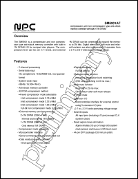 SM5901AF datasheet: Memory controller with built-in 1M DRAM SM5901AF