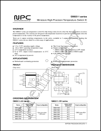 SM6611DBH datasheet: Miniature high-precision temperature switch IC, output switch temperature 75C SM6611DBH