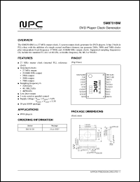 SM8701BM datasheet: DVD Player clock generator SM8701BM