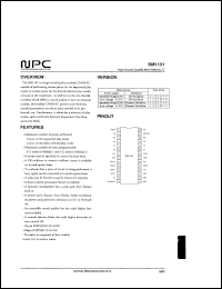 SM1131N datasheet: High sound quality multi melody IC SM1131N