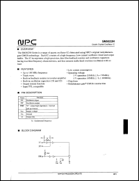 SM5623NA datasheet: Quartz crystal oscillator IC SM5623NA