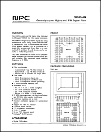 SM5834AG datasheet: General-purpose high-speed FIR digital filter SM5834AG