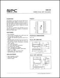 SM6103P datasheet: CMOS 8-bit A/D converter SM6103P