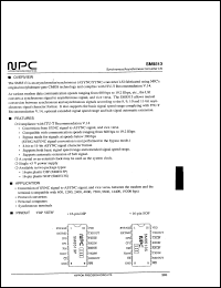 SM8513S datasheet: Syncshronous/asynchronous converter LSI SM8513S