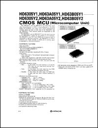 HD6305Y1F datasheet: 1MHz CMOS MCU (microcontroller unit) HD6305Y1F