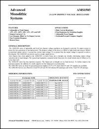 AMS1503CT-1.5 datasheet: 1.5V 3A low dropout voltage regulator AMS1503CT-1.5