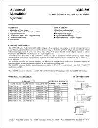 AMS1505CM-2.85 datasheet: 2.85V 5A low dropout voltage regulator AMS1505CM-2.85