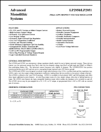 LP2950ACN-3.0 datasheet: 3.0V 100mA low dropout voltage regulator LP2950ACN-3.0