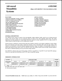 AMS3102N-3.5 datasheet: 3.5V 300mA low dropout voltage regulator AMS3102N-3.5