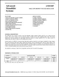 AMS3107CN-2.0 datasheet: 2.0V 500mA low dropout voltage regulator AMS3107CN-2.0