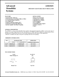 AMS3431AN datasheet: Precision adjustable shunt regulator AMS3431AN