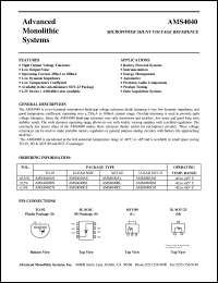 AMS4040BN datasheet: Micropower shunt voltage reference AMS4040BN