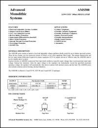 AMS500N-2.5 datasheet: 2.5V Low cost 500mA regulator AMS500N-2.5