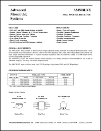 AMS78L08N datasheet: 100ma voltage regulator, output voltage 8.0V AMS78L08N