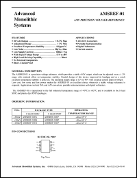 AMSREF-01ES datasheet: +10V precision voltage reference AMSREF-01ES