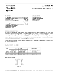 AMSREF-02CS datasheet: +5V precision voltage reference AMSREF-02CS