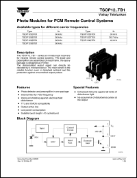 TSOP1240TB1 datasheet: Photo module for PCM remote control systems, 40kHz TSOP1240TB1