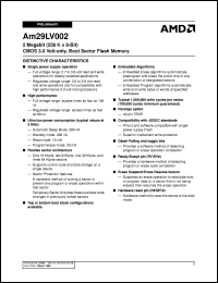 AM29LV002T-90REC datasheet: 2 megabit CMOS 3.0 volt-only, boot sector flash memory AM29LV002T-90REC