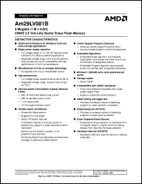 AM29LV081B-70RFEB datasheet: 8 megabit CMOS 3.0 volt-only, uniform sector flash memory AM29LV081B-70RFEB