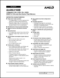 AM29LV160BT-80REIB datasheet: 16 megabit CMOS 3.0 volt-only, boot sector flash memory AM29LV160BT-80REIB