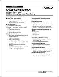 AM29F002T-70PEE datasheet: 2 megabit CMOS 5.0 volt-only boot sector flash memory AM29F002T-70PEE