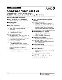 AM29F200AT-90DPI1 datasheet: 2 megabit CMOS 5.0 volt-only, sectored flash memory AM29F200AT-90DPI1