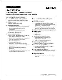 AM29F200AB-120EE datasheet: 2 megabit CMOS 5.0 volt-only boot sector flash memory AM29F200AB-120EE