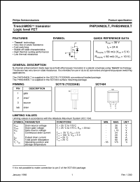 PHB24N03LT datasheet: TrenchMOS transistor Logic level FET PHB24N03LT