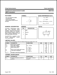 BSH105 datasheet: N-channel enhancement mode MOS transistor BSH105