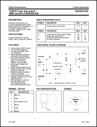 BUK204-50X datasheet: TOPFET high side switch SMD version of BUK200-50X BUK204-50X