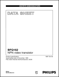 BFQ162 datasheet: NPN video transistor BFQ162