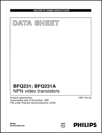 BFQ231 datasheet: NPN video transistors BFQ231